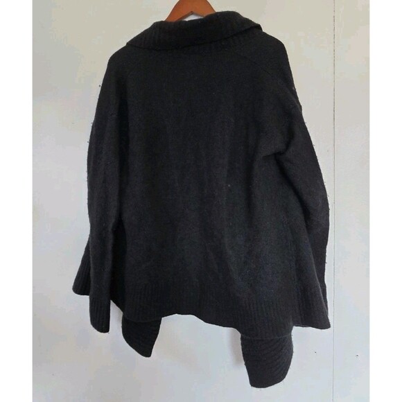Banana Republic Cardigan Womens M Sweater Black Merino Wool Knit Oversized Warm - Picture 5 of 9